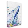 thumbnail image 1 of Stupell Industries Colorful Ocean Sea Whale Animal Watercolor Painting Canvas Wall Art by Marc Allante, 1 of 5