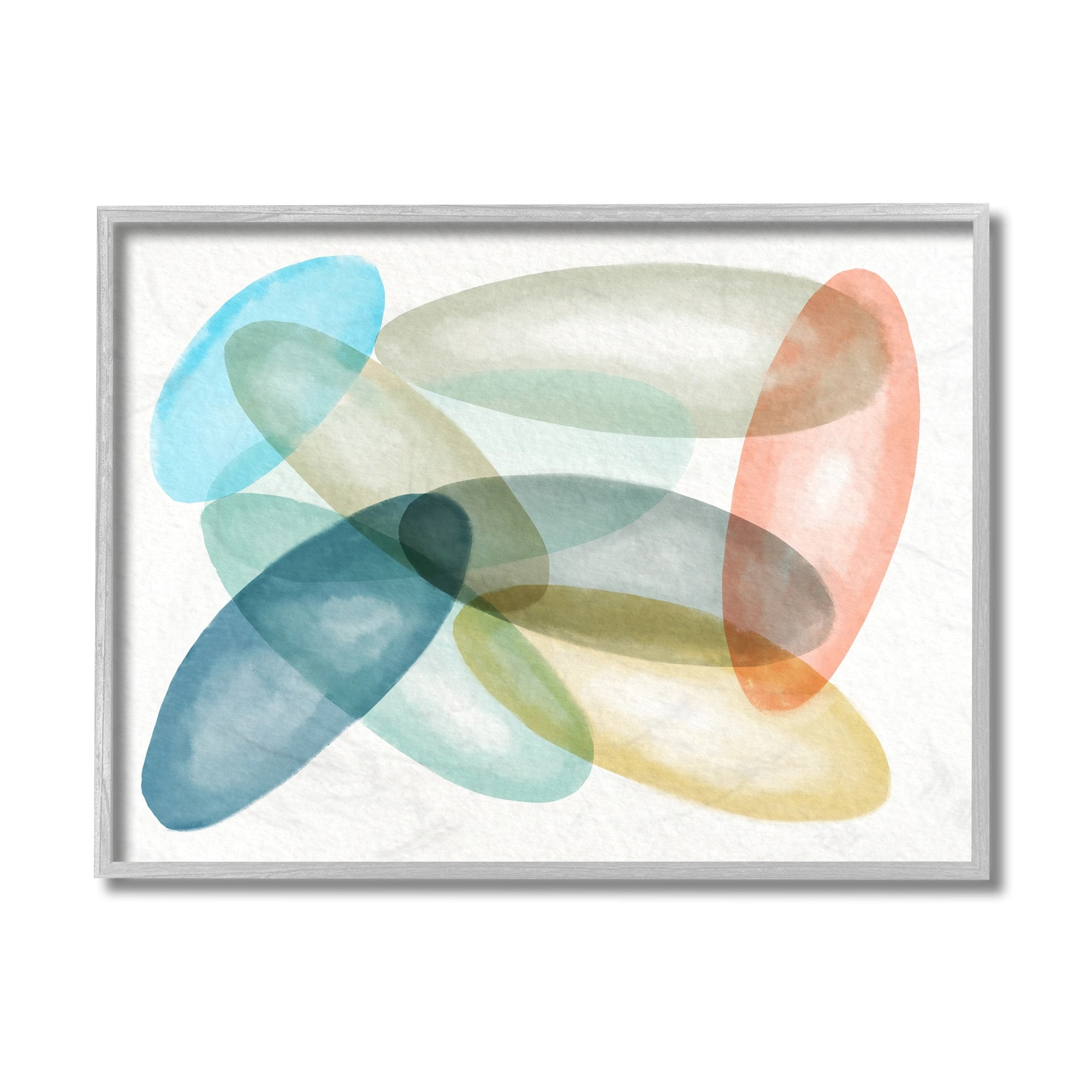 Stupell Industries Colorful Opaque Ovals Minimalist Abstraction Design by Daphne Polselli