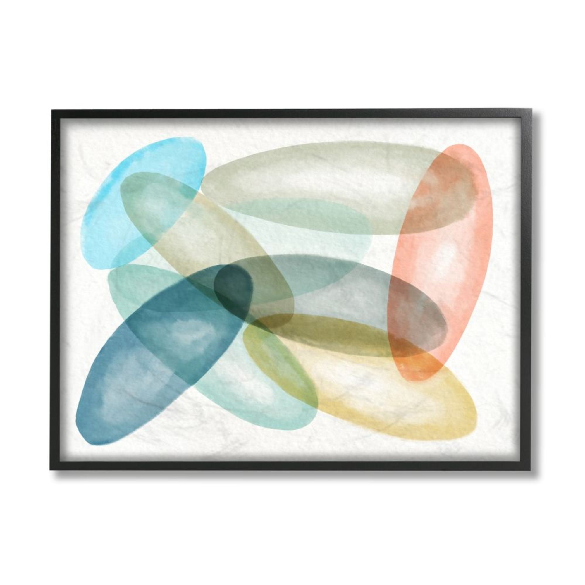 Stupell Industries Colorful Opaque Ovals Minimalist Abstraction Design by Daphne Polselli