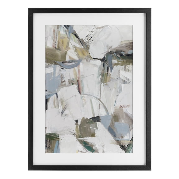 Stupell Industries Colorful Resonance Abstract Black Framed Print Under Glass design by Hannah Dawson, 23 x 17