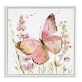 thumbnail image 1 of Stupell Industries Cottage Colorful Spring Butterfly Pink White Framed Giclee Art, 17 x 17, by Creative Studio, 1 of 8