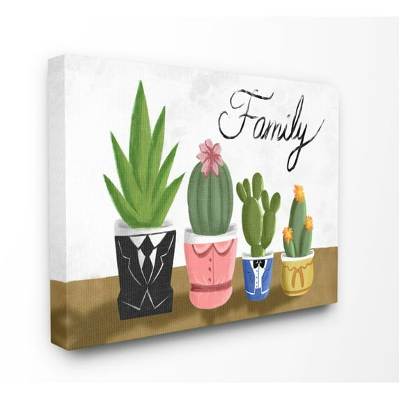 Stupell Industries Colorful Succulent Family Home Painting Canvas Wall Art by Marcus Prime