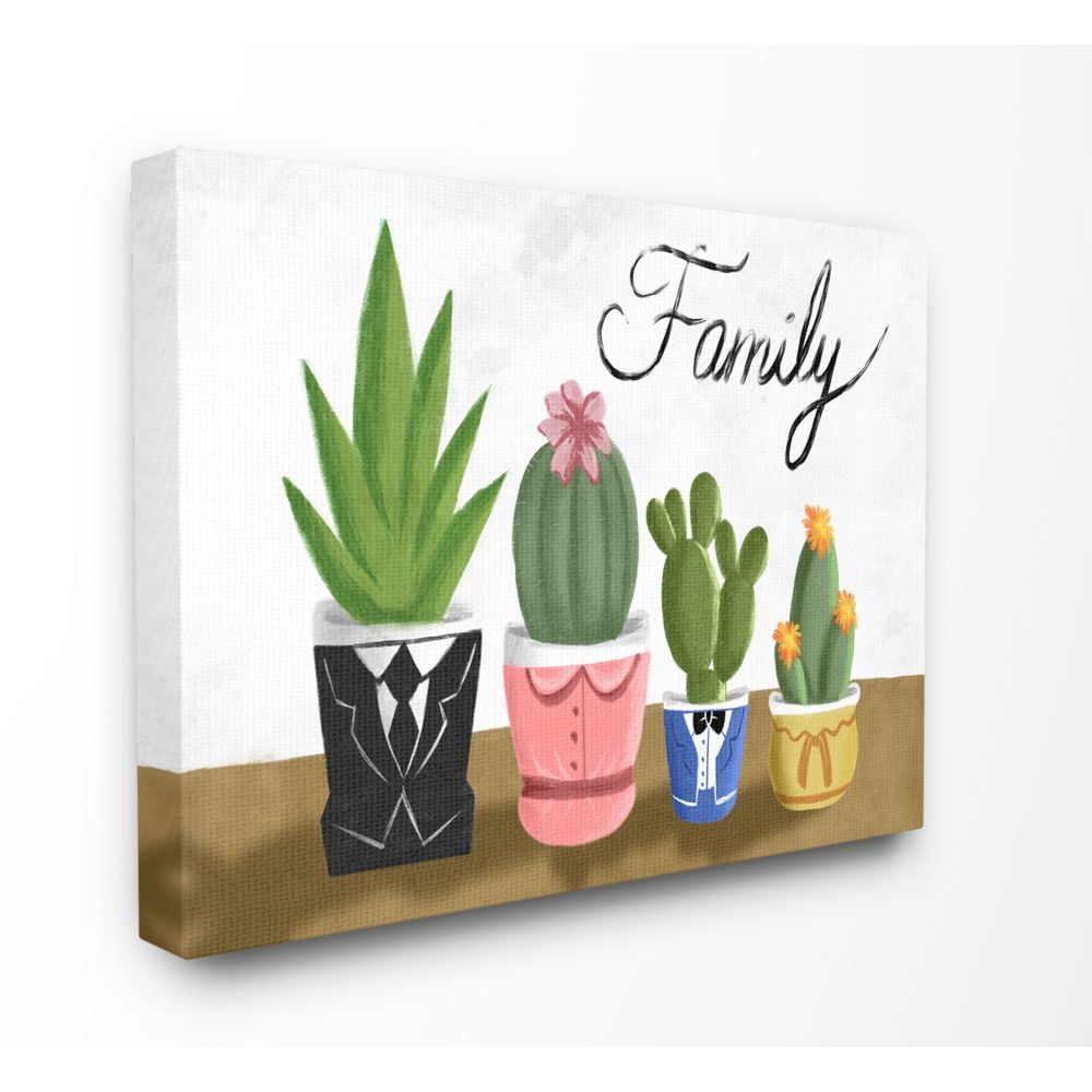 Stupell Industries Colorful Succulent Family Home Painting Canvas Wall Art by Marcus Prime