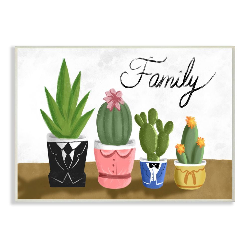 Stupell Industries Colorful Succulent Family Home Painting Wall Plaque Art by Marcus Prime