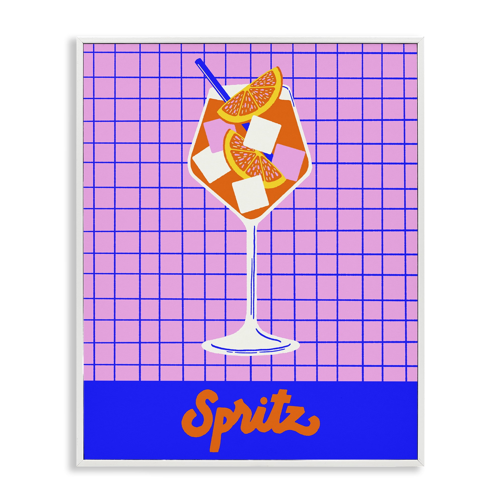 Stupell Industries Colorful Summer Spritz Drink White Framed Giclee Art, design by Indira Prieto | IndySign