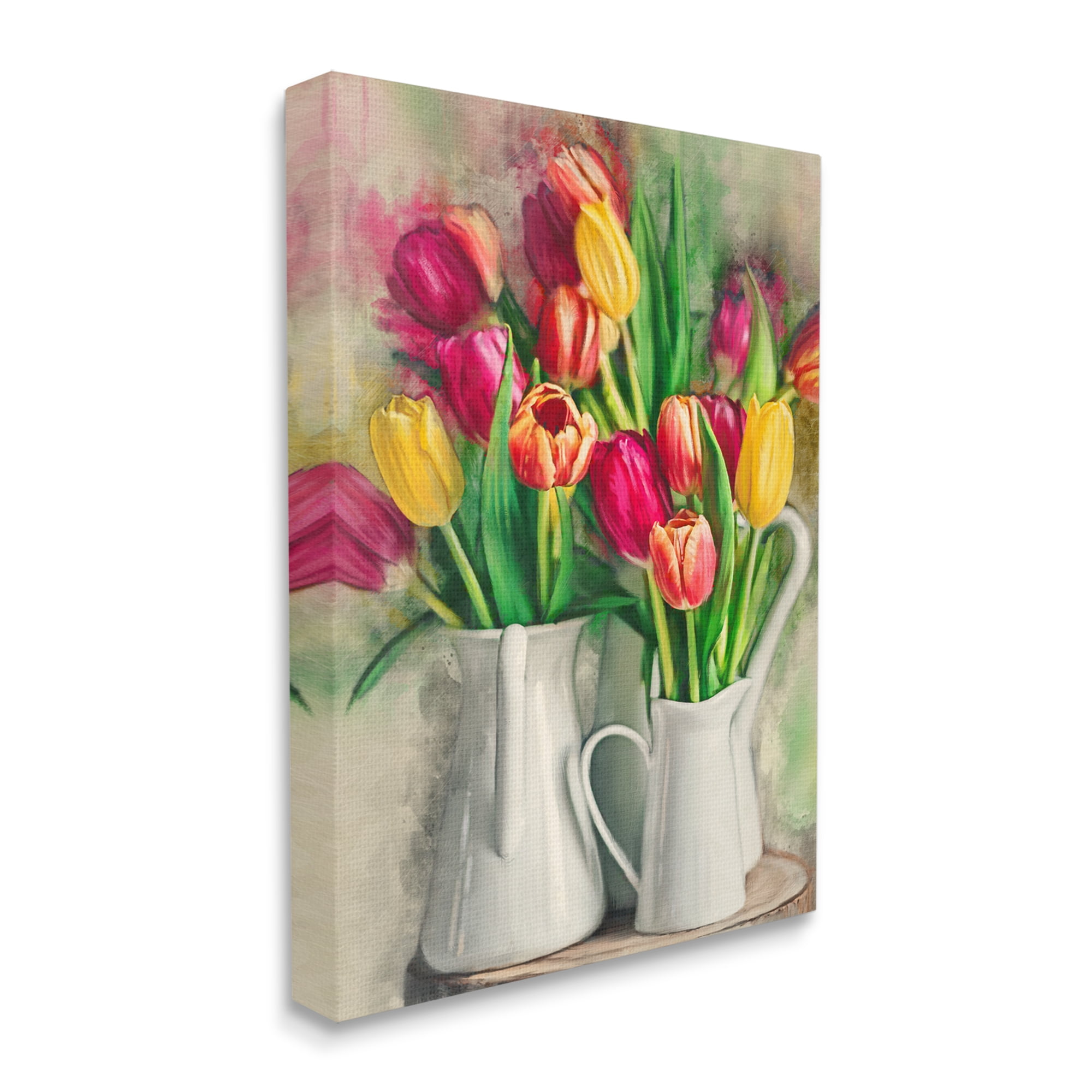 Stupell Industries Colorful Tulip Assortments in Farm Pitchers Designed by Ziwei Li