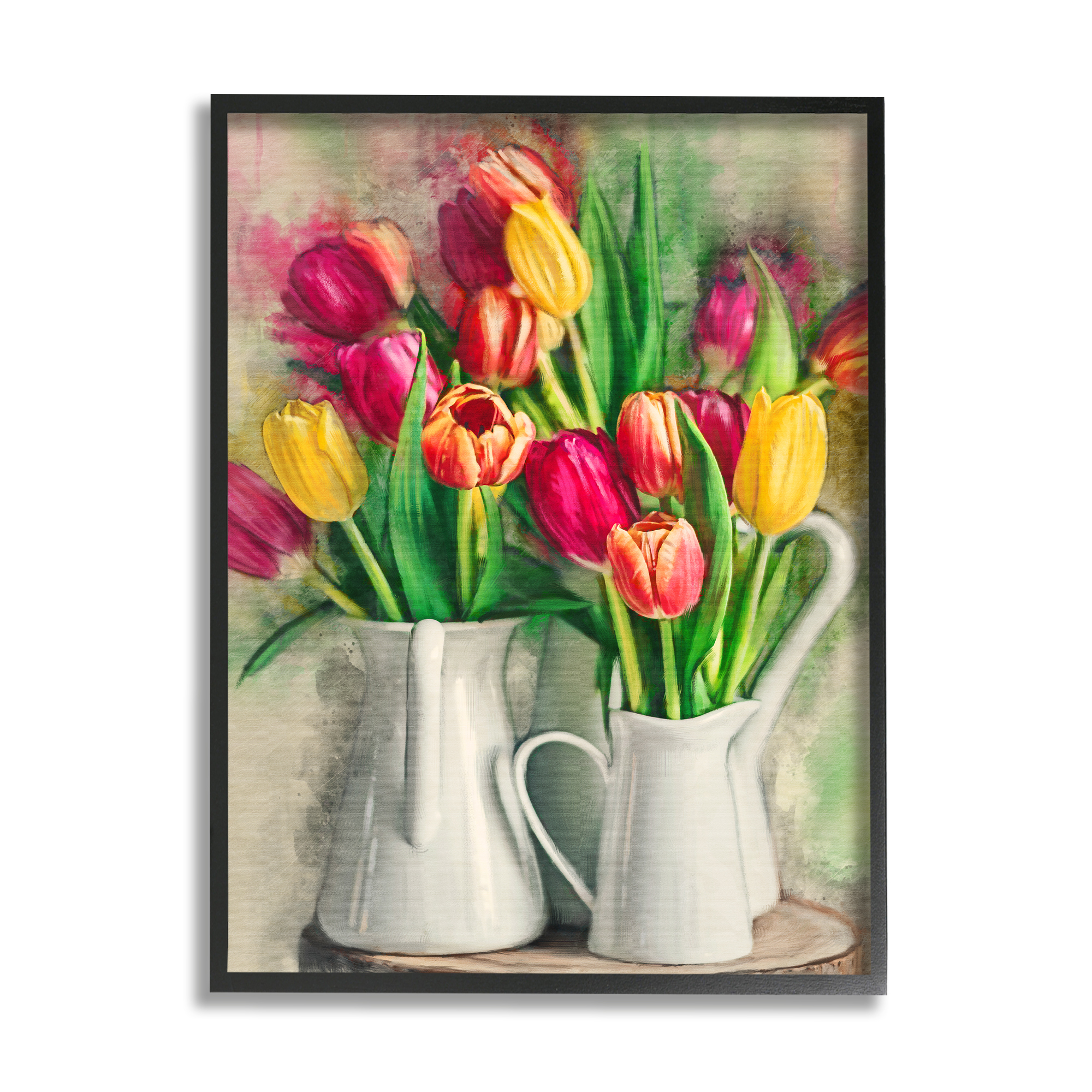 Stupell Industries Colorful Tulip Assortments in Farm Pitchers Designed by Ziwei Li