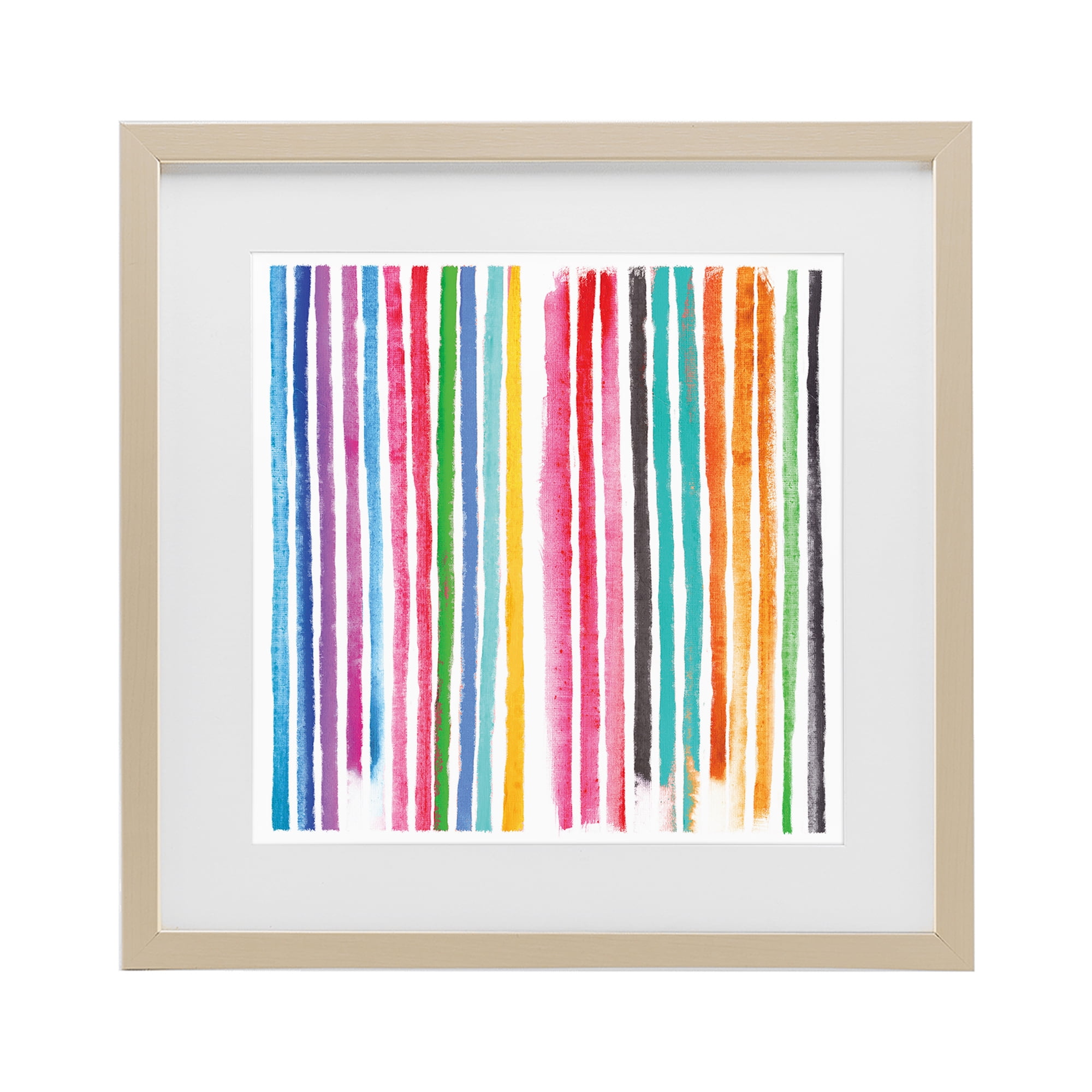 Stupell Industries Colorful Vertical Stripes Birch Framed Print Under Glass, design by Amber Sterling