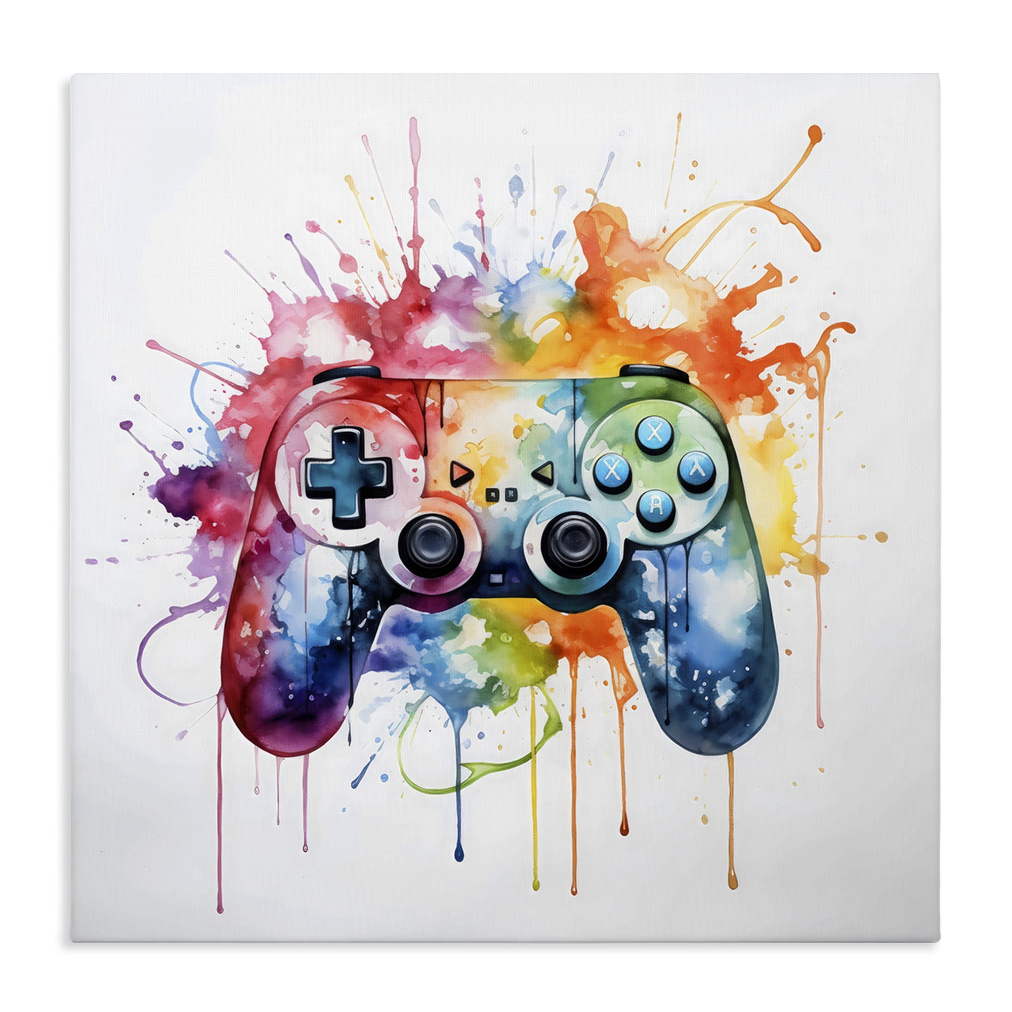 Stupell Industries Colors of Gaming Splatter Canvas Wall Art, design by Creative Studio