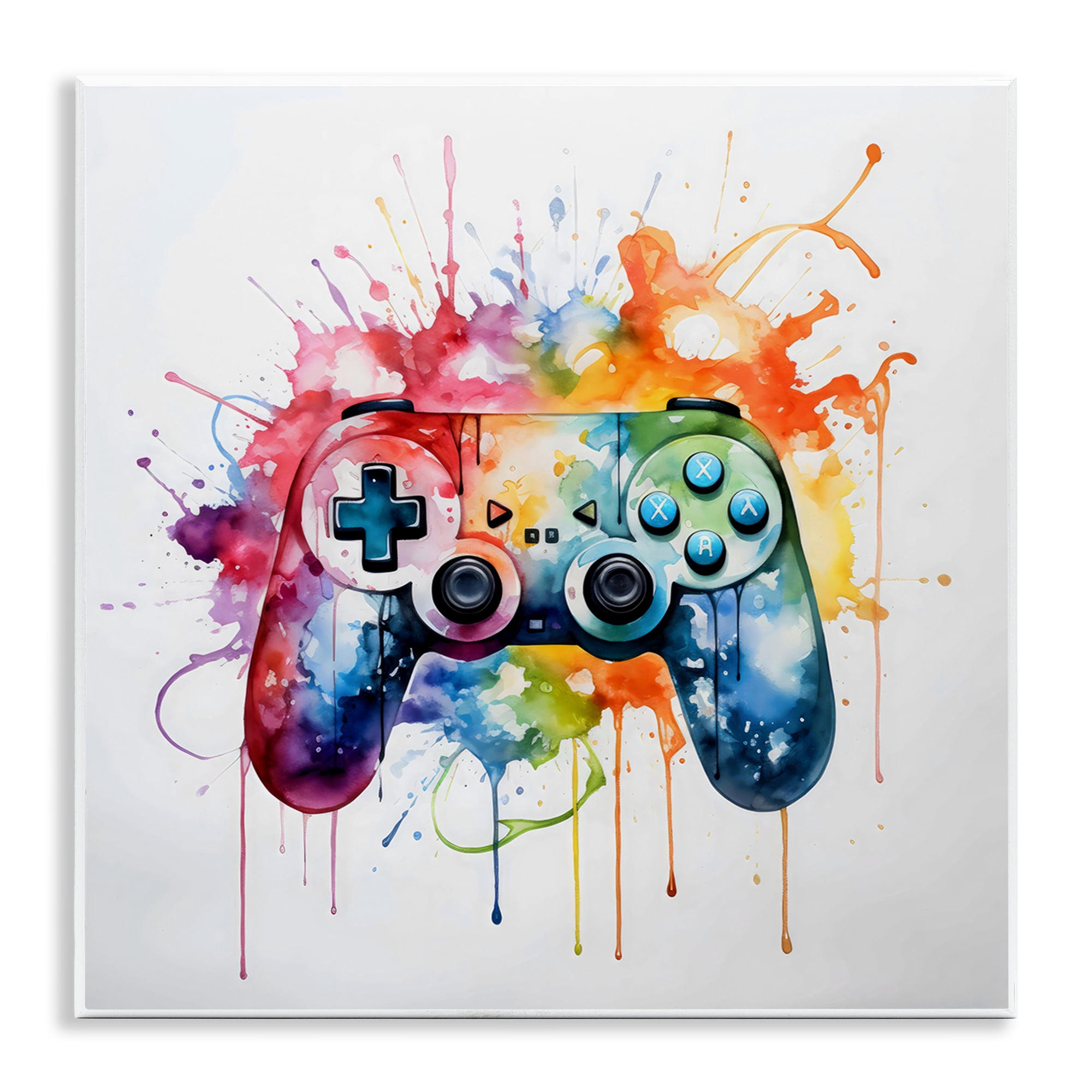 Stupell Industries Colors of Gaming Splatter Wall Plaque Art, design by Creative Studio