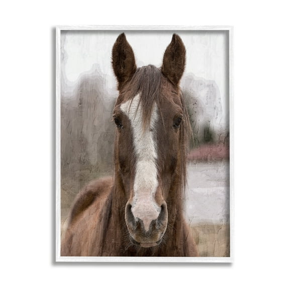 Stupell Industries Colt Horse Portrait Animals & Insects Painting White Framed Art Print Wall Art, 11 x 14