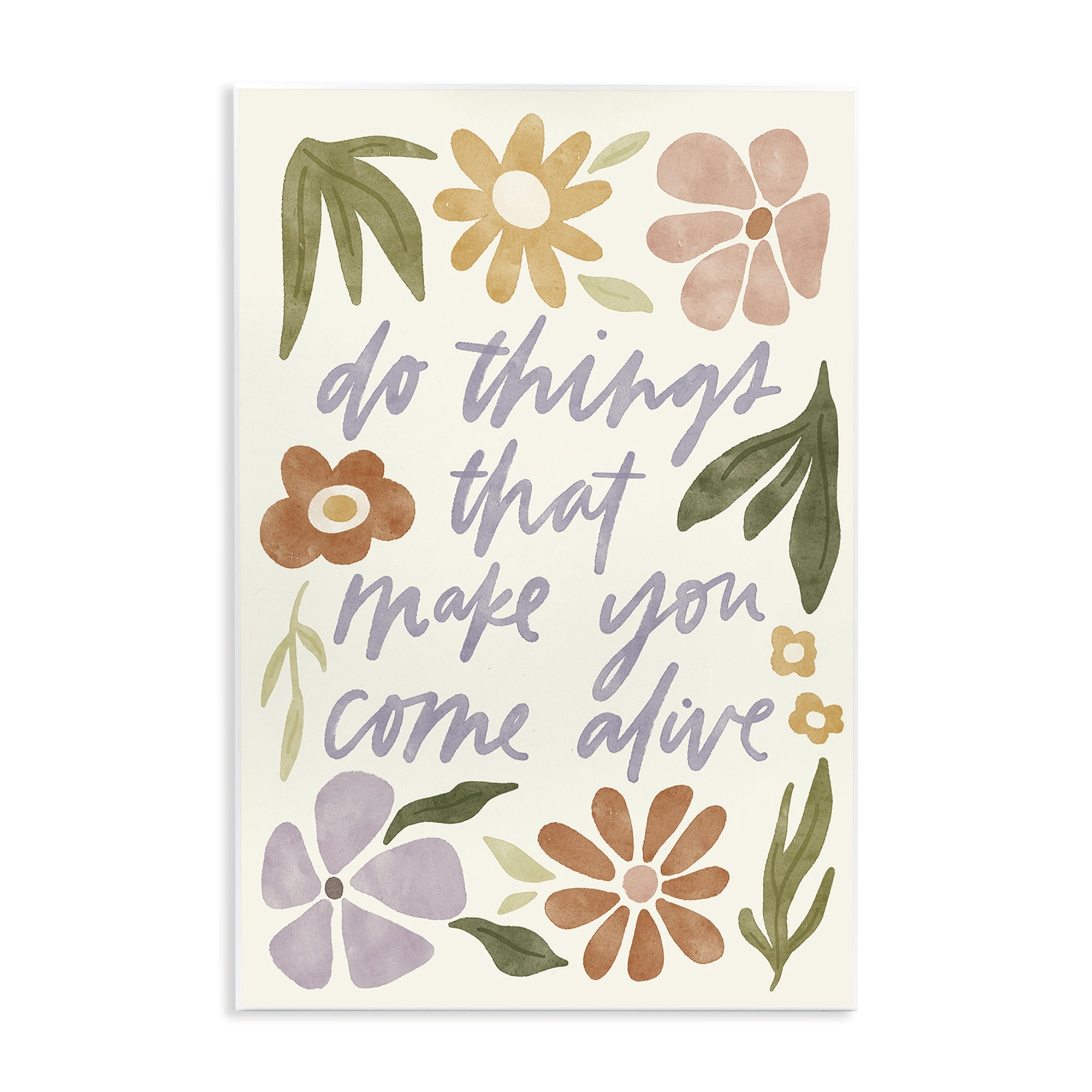 Stupell Industries Come Alive Inspiring Flowers Plants & Flowers Painting Unframed Art Print Wall Art, 13 x 19