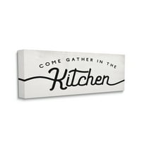 Stupell Industries Come Gather In The Kitchen Sign Family Charm, 13 x 30, Designed by Daphne Polselli