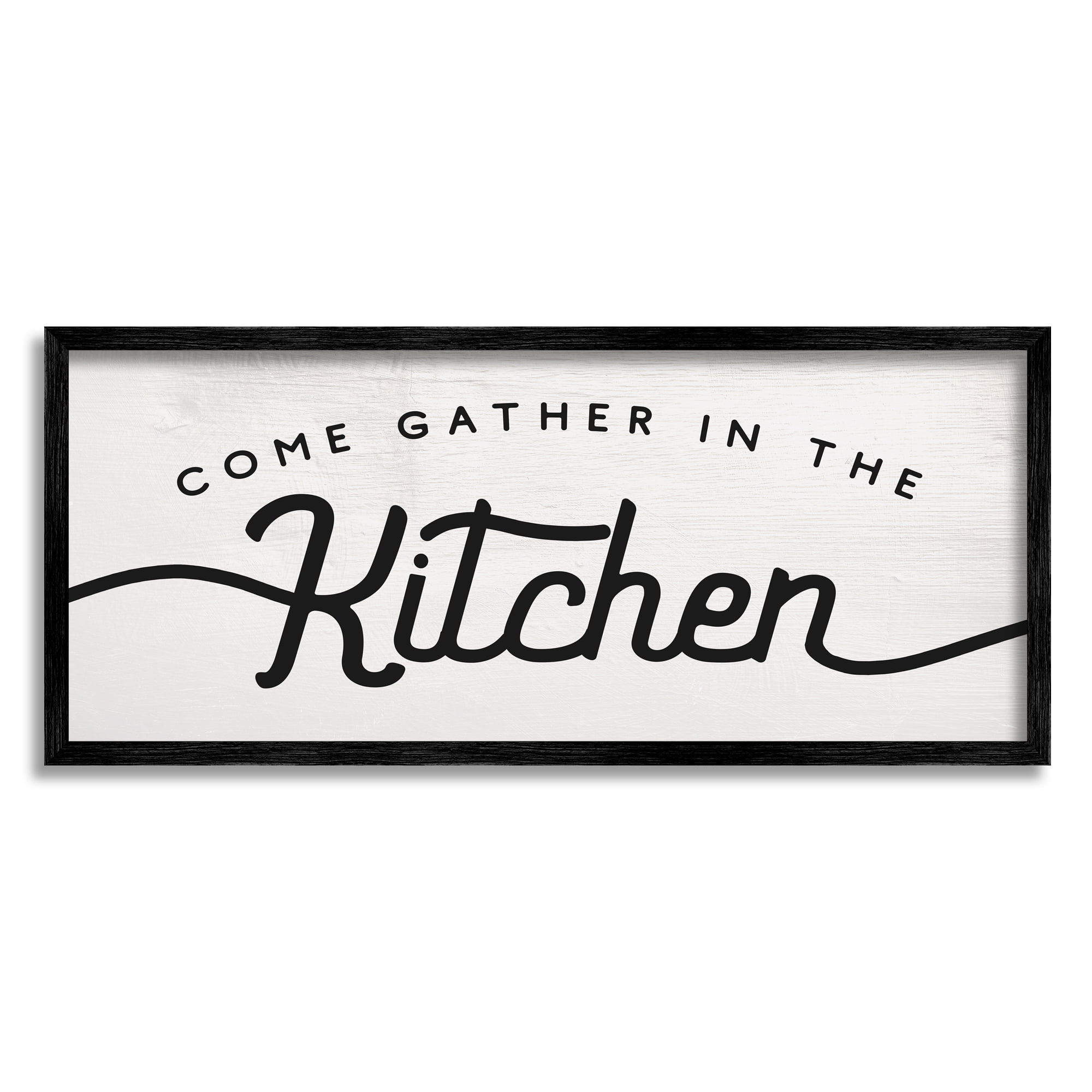 Stupell Industries Come Gather In The Kitchen Sign Family Charm, 13 x 30, Designed by Daphne Polselli