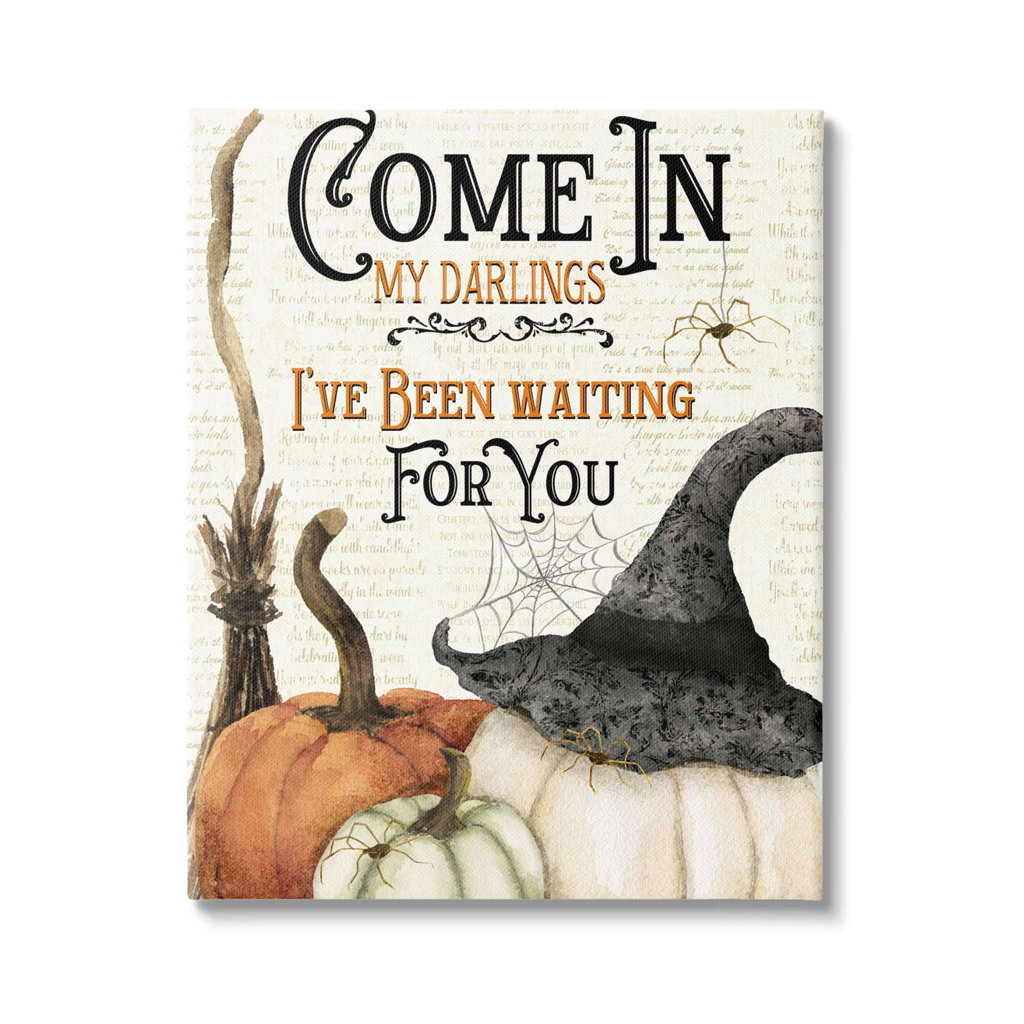Stupell Industries Come In Spooky Halloween Holiday Painting Gallery Wrapped Canvas Art Print Wall Art, 24 x 30