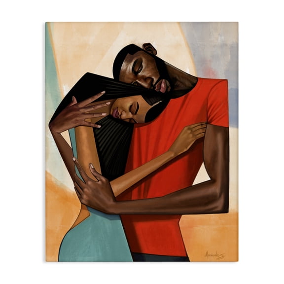 Stupell Industries Comfort Cubism Portrait Canvas Wall Art design by Manasseh Johnson Sr, 40 x 30