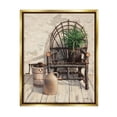 thumbnail image 1 of Stupell Industries Comfortable Porch Chair Still Life Rural Plant Painting Metallic Gold Floating Framed Canvas Print Wall Art, Design by Cecile Baird, 1 of 5