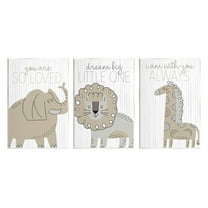 Stupell Industries Comforting Animal Nursery Sentiments Graphic Art Unframed Art Print Wall Art, Set of 3, Design by Kim Allen