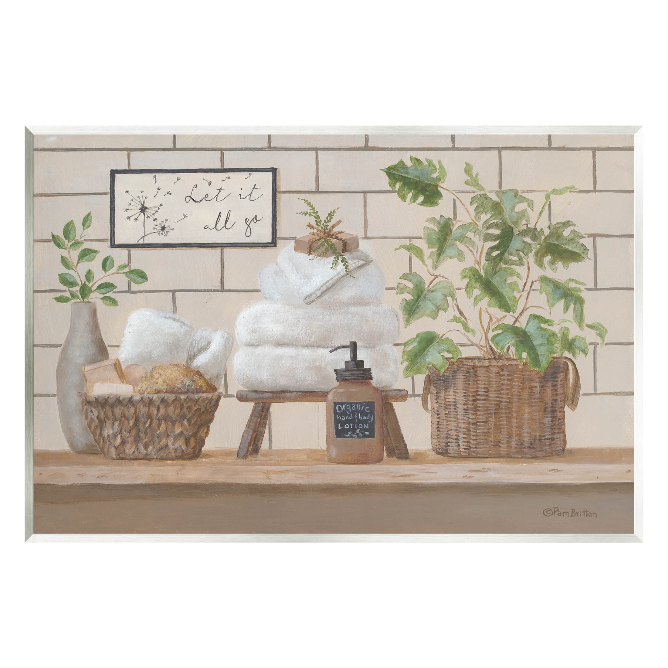 Stupell Industries " Comforting Bathroom Spa Still Life " by Pam Britton