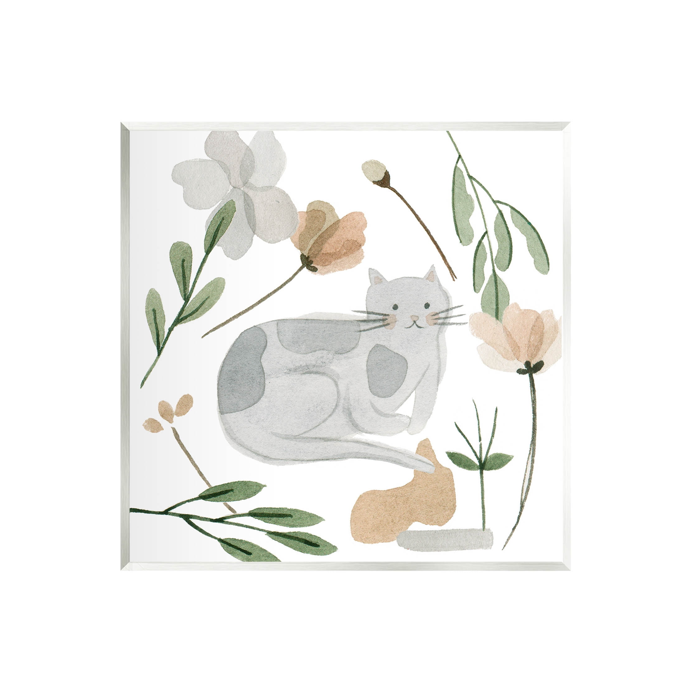 Stupell Industries Comfy Cat Varied Botanicals Graphic Art Unframed Art Print Wall Art, Design by Melissa Wang
