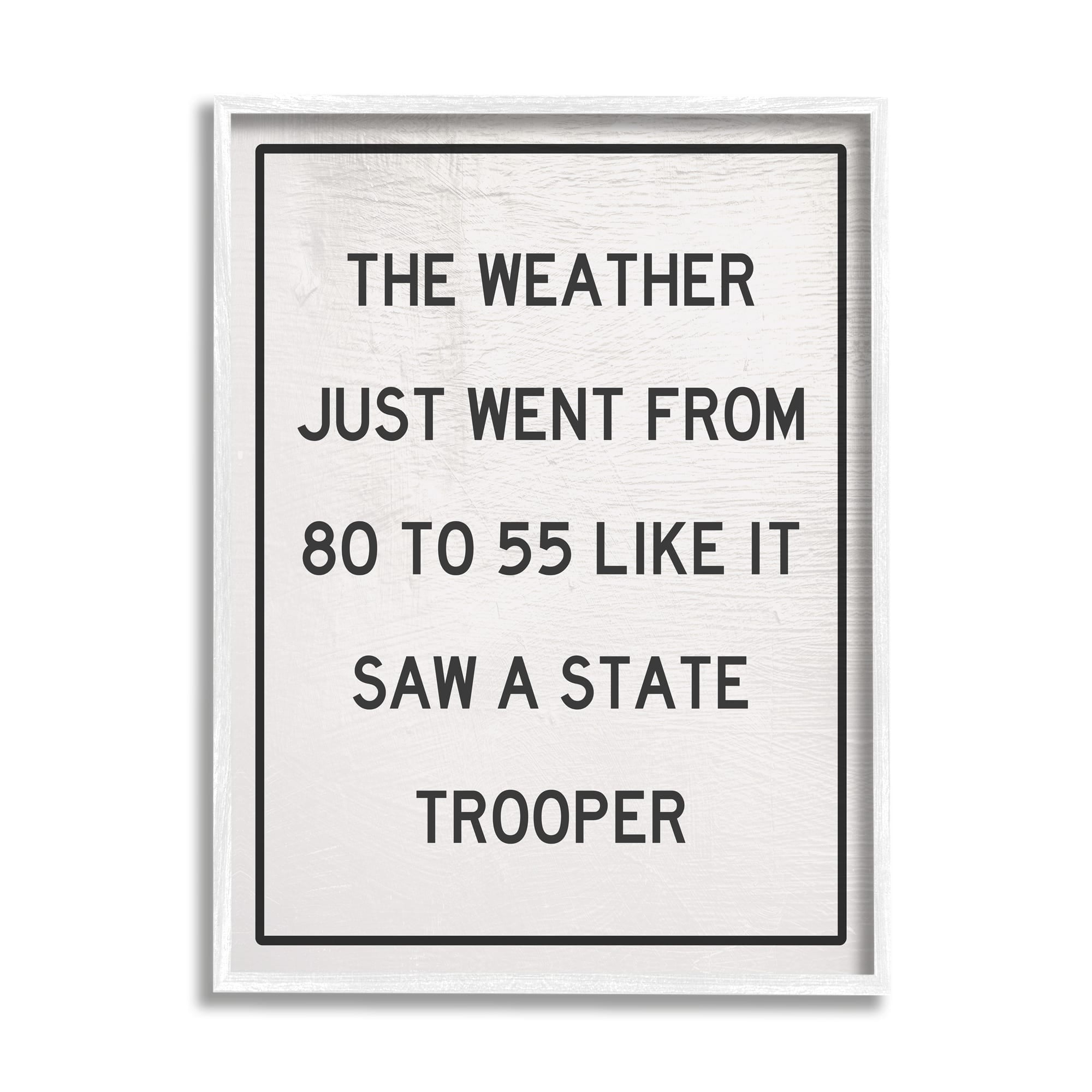 Stupell Industries Comical Weather Went 80 to 55 Police Analogy,11 x 14, Design by Daphne Polselli