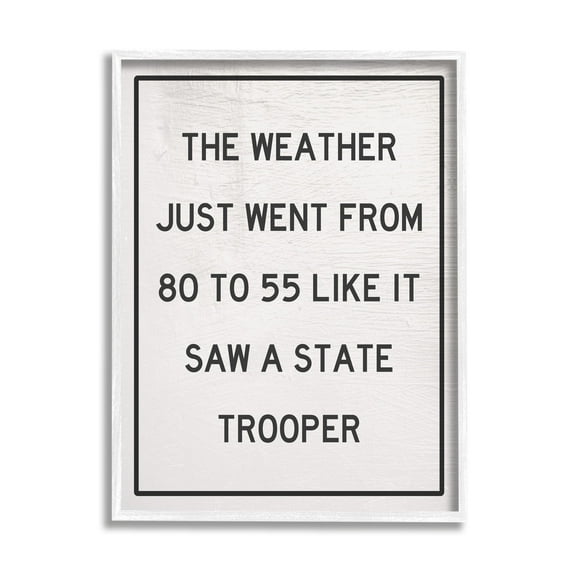 Stupell Industries Comical Weather Went 80 to 55 Police Analogy,11 x 14, Design by Daphne Polselli