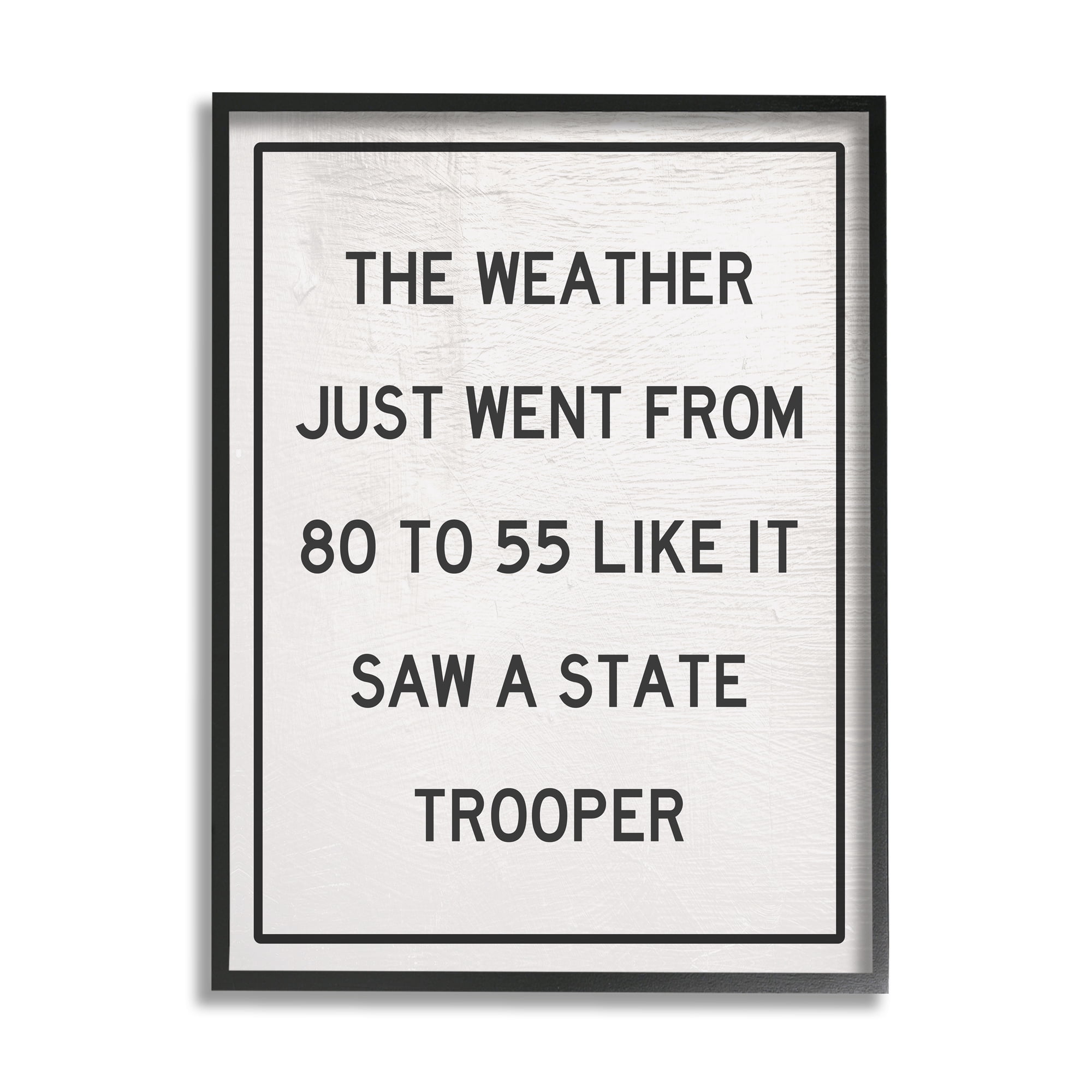 Stupell Industries Comical Weather Went 80 to 55 Police Analogy,16 x 20, Design by Daphne Polselli