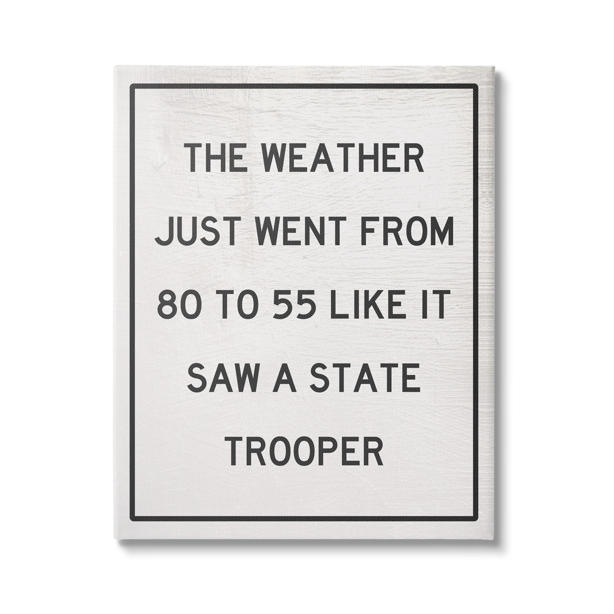 Stupell Industries Comical Weather Went 80 to 55 Police Analogy,30 x 40, Design by Daphne Polselli