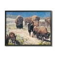 thumbnail image 1 of Stupell Industries Commander In Chief Bison Herd Animals & Insects Painting Black Framed Art Print Wall Art, 1 of 5