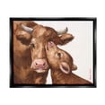 thumbnail image 1 of Stupell Industries Compassionate Cattle Mother & Baby Cuddle Rural Farmland Painting Jet Black Floating Framed Canvas Print Wall Art, Design by George Dyachenko, 1 of 9