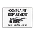 thumbnail image 1 of Stupell Industries Complaint Department Pointing Typography Painting Gray Framed Art Print Wall Art, 24 x 16, 1 of 10