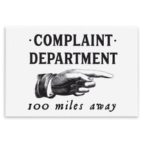 Stupell Industries Complaint Department Pointing Typography Painting Unframed Art Print Wall Art, 15 x 10