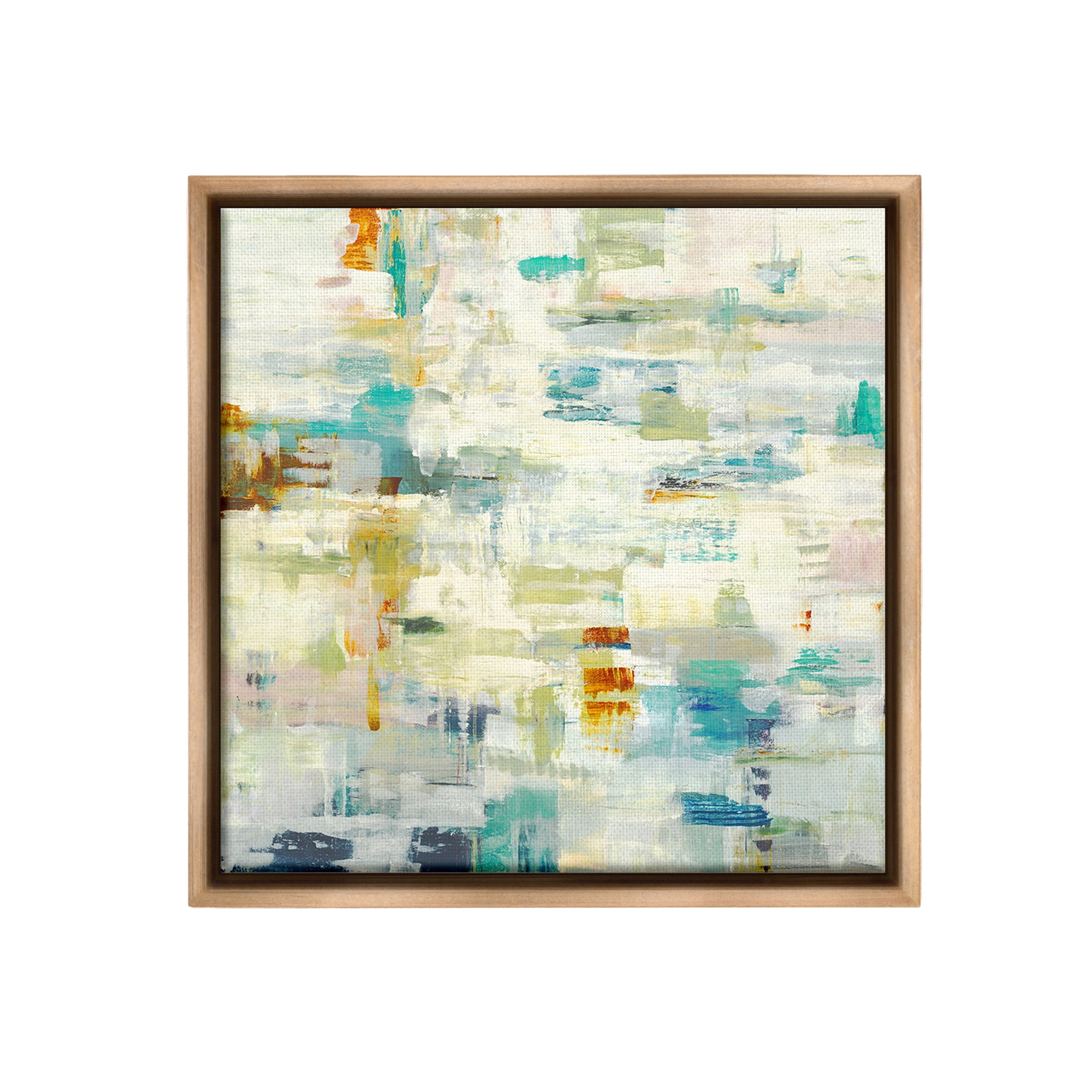 Stupell Industries Complex Abstract Pattern Abstract Painting Brown Floater Framed Canvas Art Print Wall Art, 25 x 25