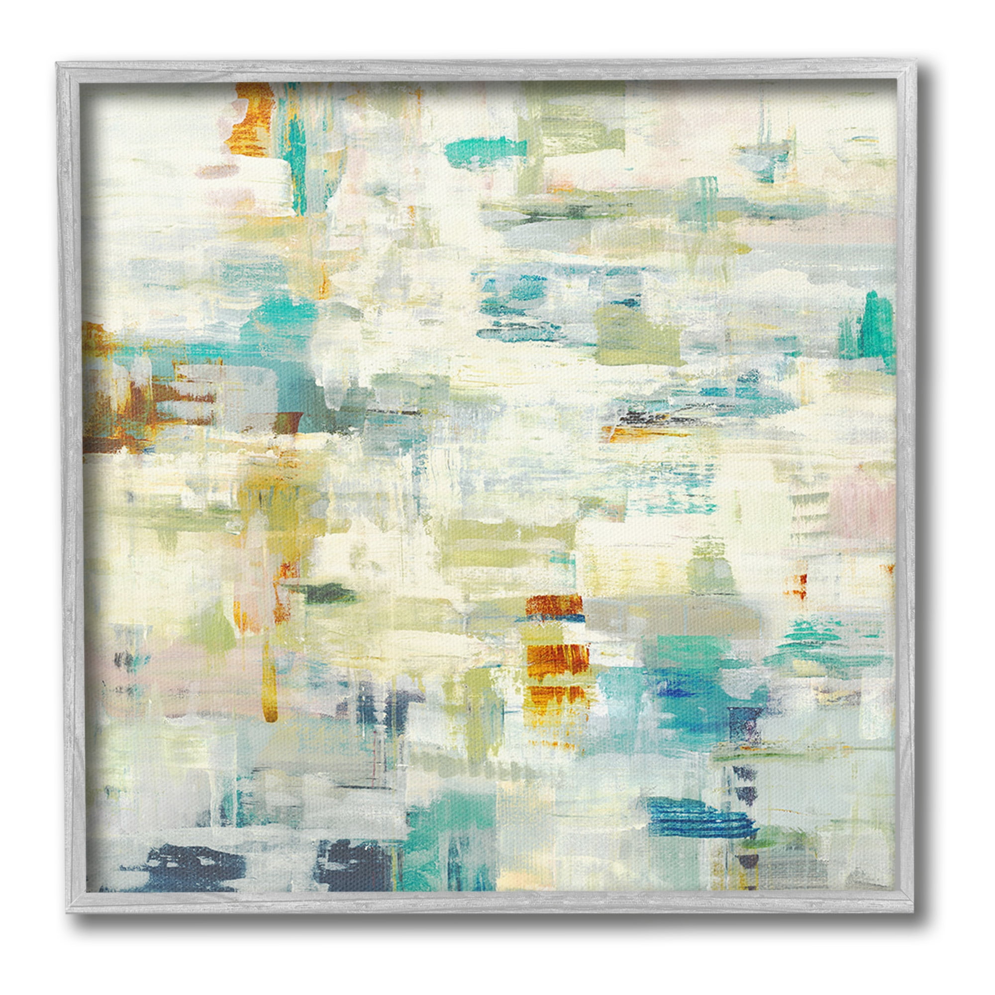 Stupell Industries Complex Abstract Pattern Abstract Painting Gray Framed Art Print Wall Art, 12 x 12