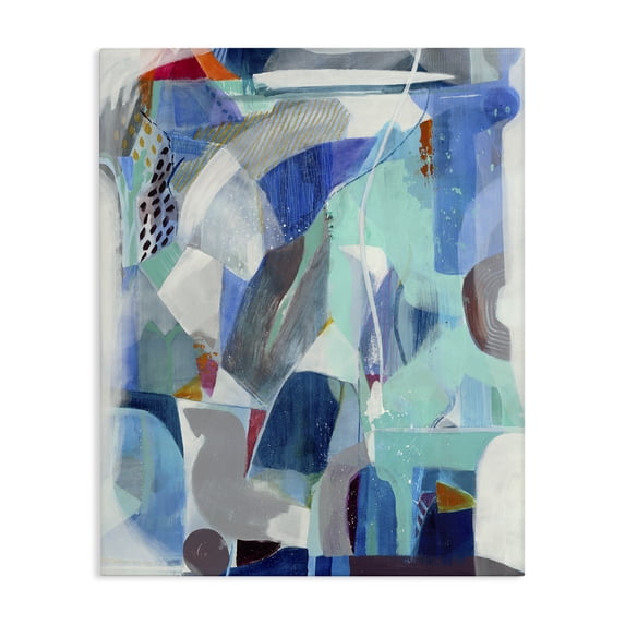 Stupell Industries Modern Complex Blue Layers Canvas Art, 16 x 20, by Jill Martin