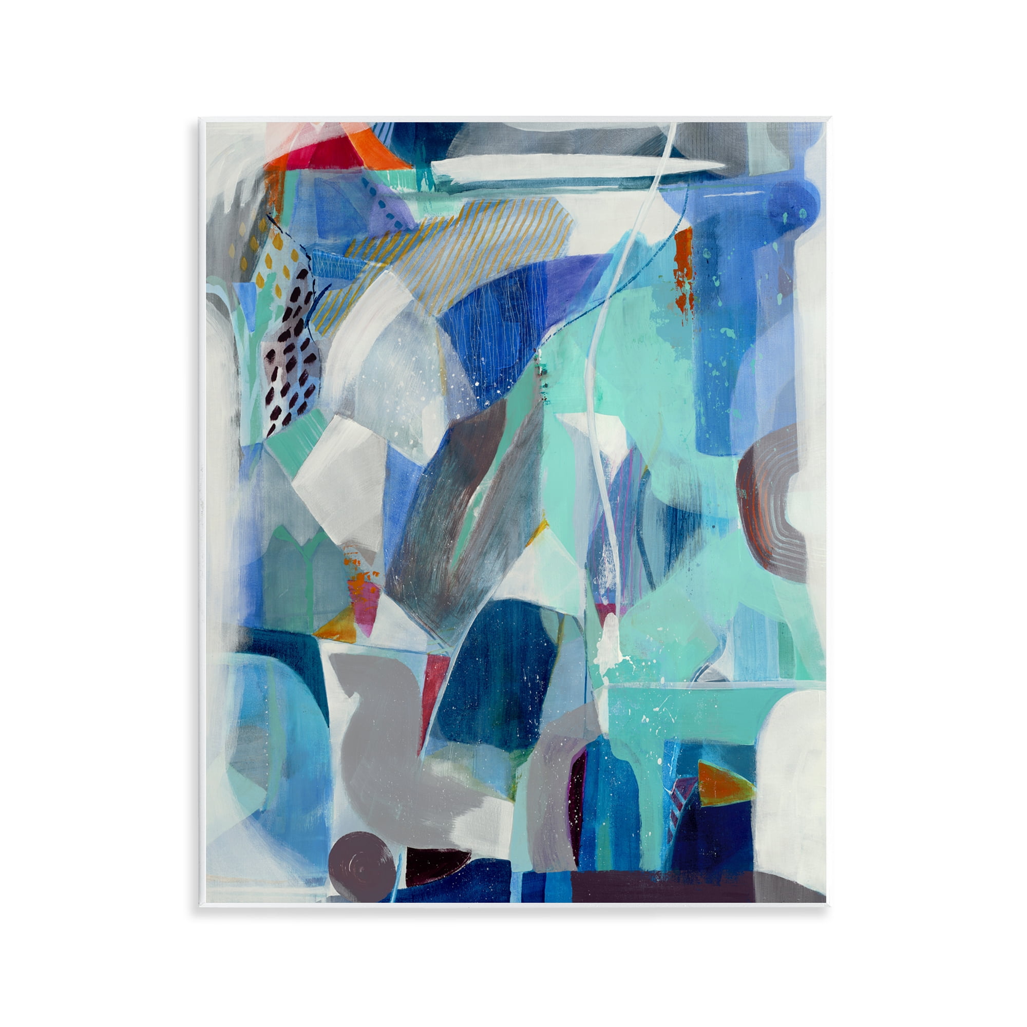 Stupell Industries Complex Blue Layers Wall Plaque Art, design by Jill Martin