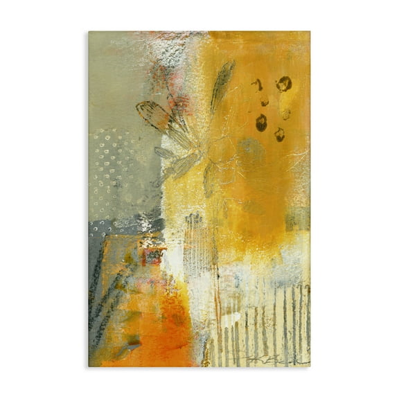 Stupell Industries Complex Rustic Abstraction Abstract Painting Gallery Wrapped Canvas Art Print Wall Art, 16 x 24