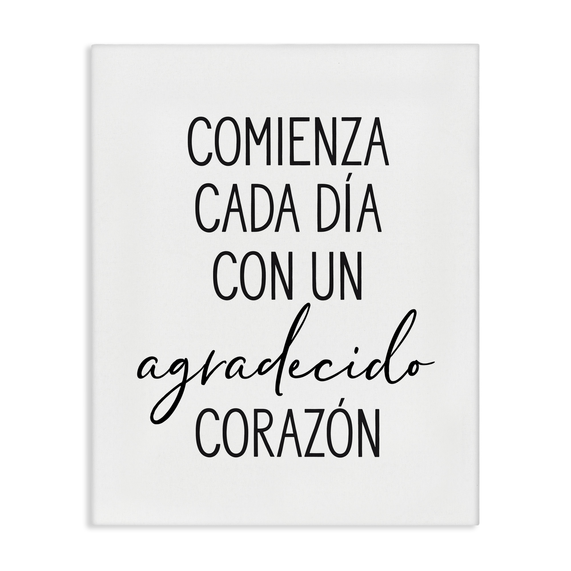 Stupell Industries Con Un Agradecido Corazón Inspirational Quotes & Sayings Painting Wrapped Canvas Art Print Wall Art, 24 x 30