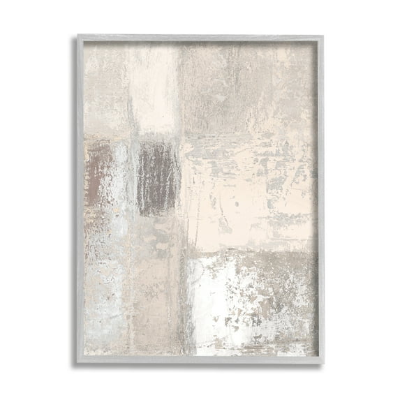 Stupell Industries Conceptual Geometric Tiles Neutral Brown Tones, 24 x 30, Designed by Michael Marcon