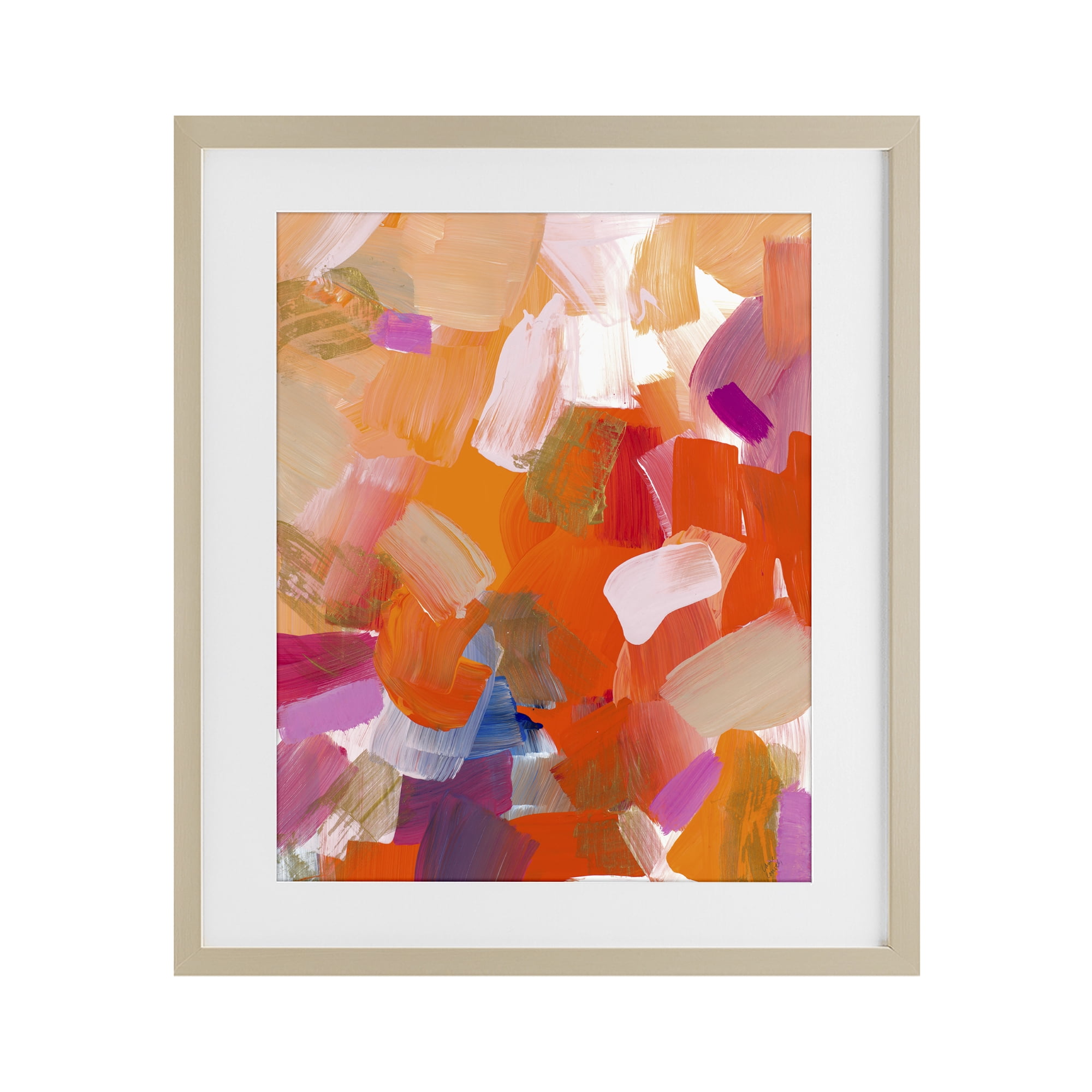 Stupell Industries Confetti Petals Abstraction Birch Framed Print Under Glass, design by Lanie Loreth