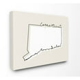 thumbnail image 1 of Stupell Industries Connecticut Home State Map Neutral Print Design Canvas Wall Art by Daphne Polselli, 1 of 2