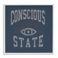 thumbnail image 1 of Stupell Industries Conscious State Varsity Style Text & Numbers Painting White Framed Art Print Wall Art, 24 x 24, 1 of 2