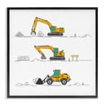 thumbnail image 1 of Stupell Industries Eclectic Construction Digs Machine Black Framed Giclee Art, 17 x 17, by Creative Studio, 1 of 8