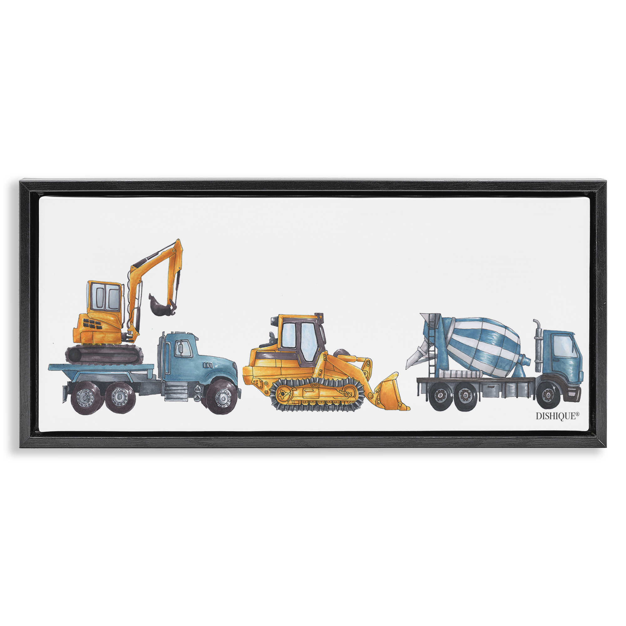 Stupell Industries Construction Vehicles Driving Illustration