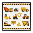 thumbnail image 1 of Stupell Industries Contemporary Construction Vehicles with Warning Black Framed Giclee Art, 12 x 12, by Creative Studio, 1 of 8
