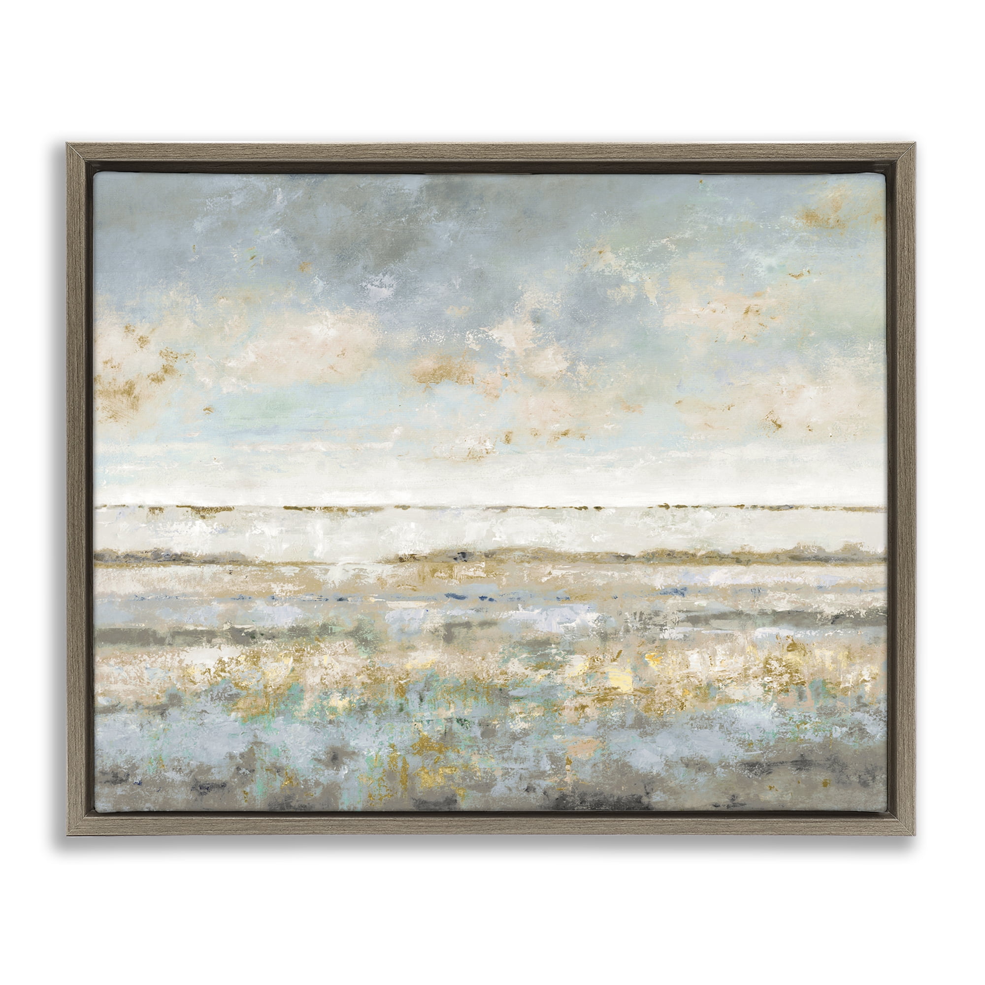 Stupell Industries Contemplative Mood Abstract Brown Framed Floater Canvas Wall Art, design by Lorenzo Collective