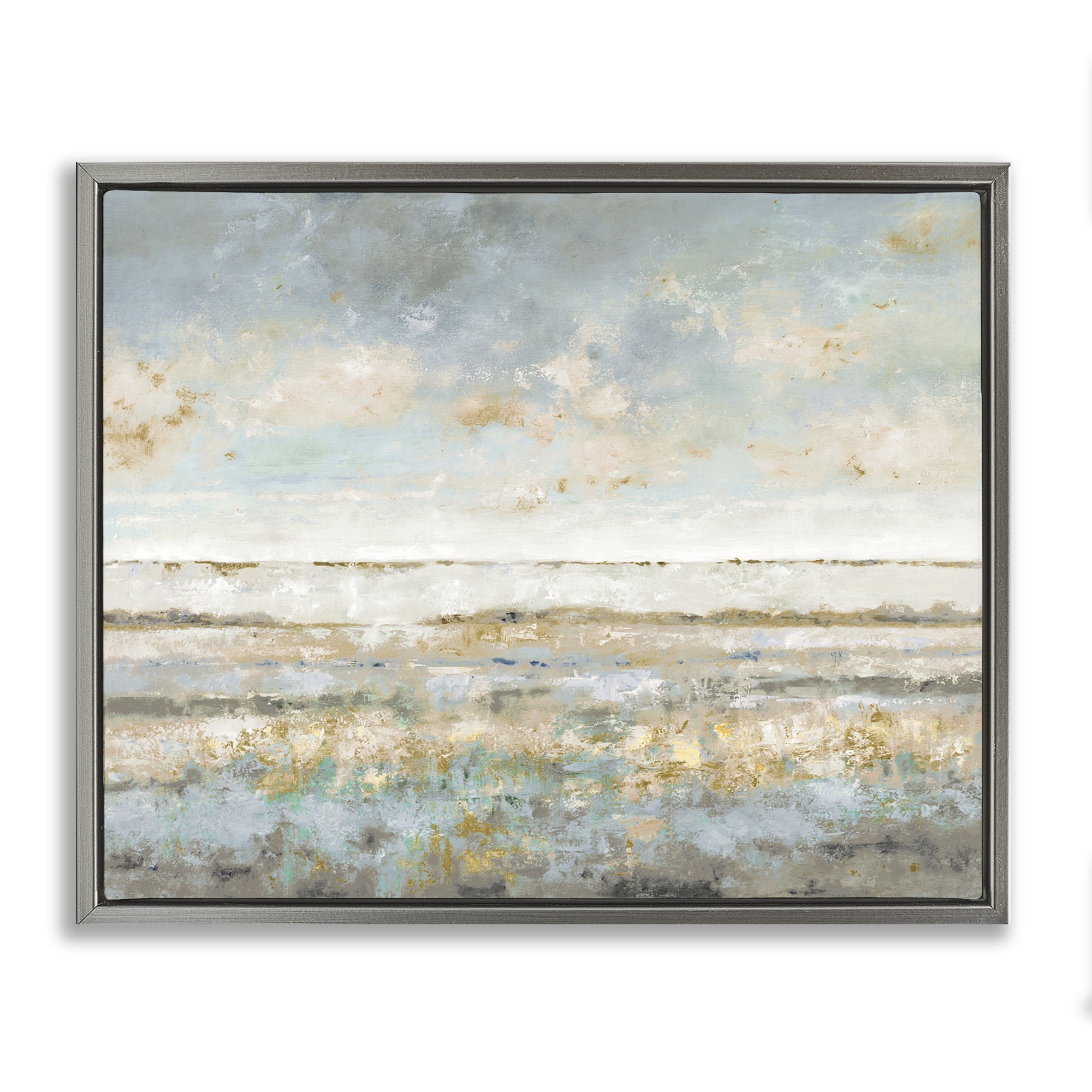 Stupell Industries Contemplative Mood Abstract Gray Framed Floater Canvas Wall Art, design by Lorenzo Collective
