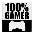 thumbnail image 1 of Stupell Industries Contemporary 100% Gamer Black & White Canvas Art, 36 x 36, by Kim Allen, 1 of 8