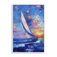 thumbnail image 1 of Stupell Industries Contemporary Abstract Boat at Sunset White Framed Giclee Art, 12 x 18, by LSR Design Studio, 1 of 7