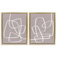 thumbnail image 1 of Stupell Industries Contemporary Abstract Busy Line Gold 2pc Floating Frame Art Set, 25 x 31 each, by June Erica Vess, 1 of 7